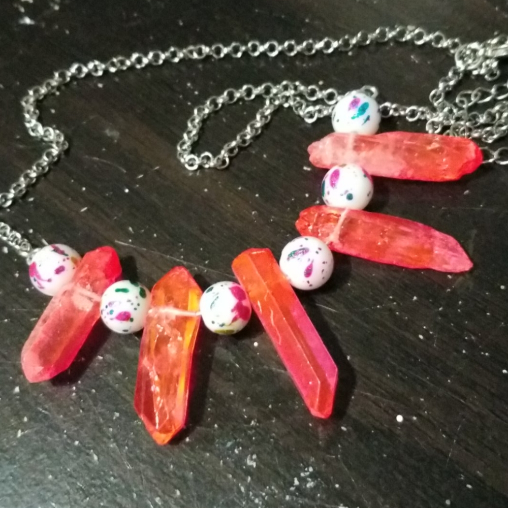 Neon stone necklace